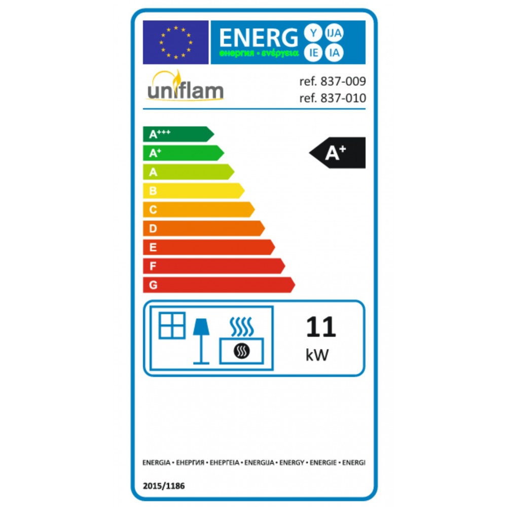 Wood Burning Fireplace UNIFLAM 760 DURO with air ducts and air supply, 11kW | Wood Burning Fireplace Inserts | Wood Burning Fireplaces |