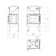 Wood Burning Fireplace UNIFLAM 760 DURO with air ducts and air supply, right side, 10.8kW | Wood Burning Fireplace Inserts | Wood Burning Fireplaces |