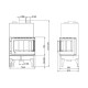 Wood Burning Fireplace UNIFLAM 760 EVO PBS with air ducts and air supply, bent glass, right side, 10kW | Wood Burning Fireplace Inserts | Wood Burning Fireplaces |