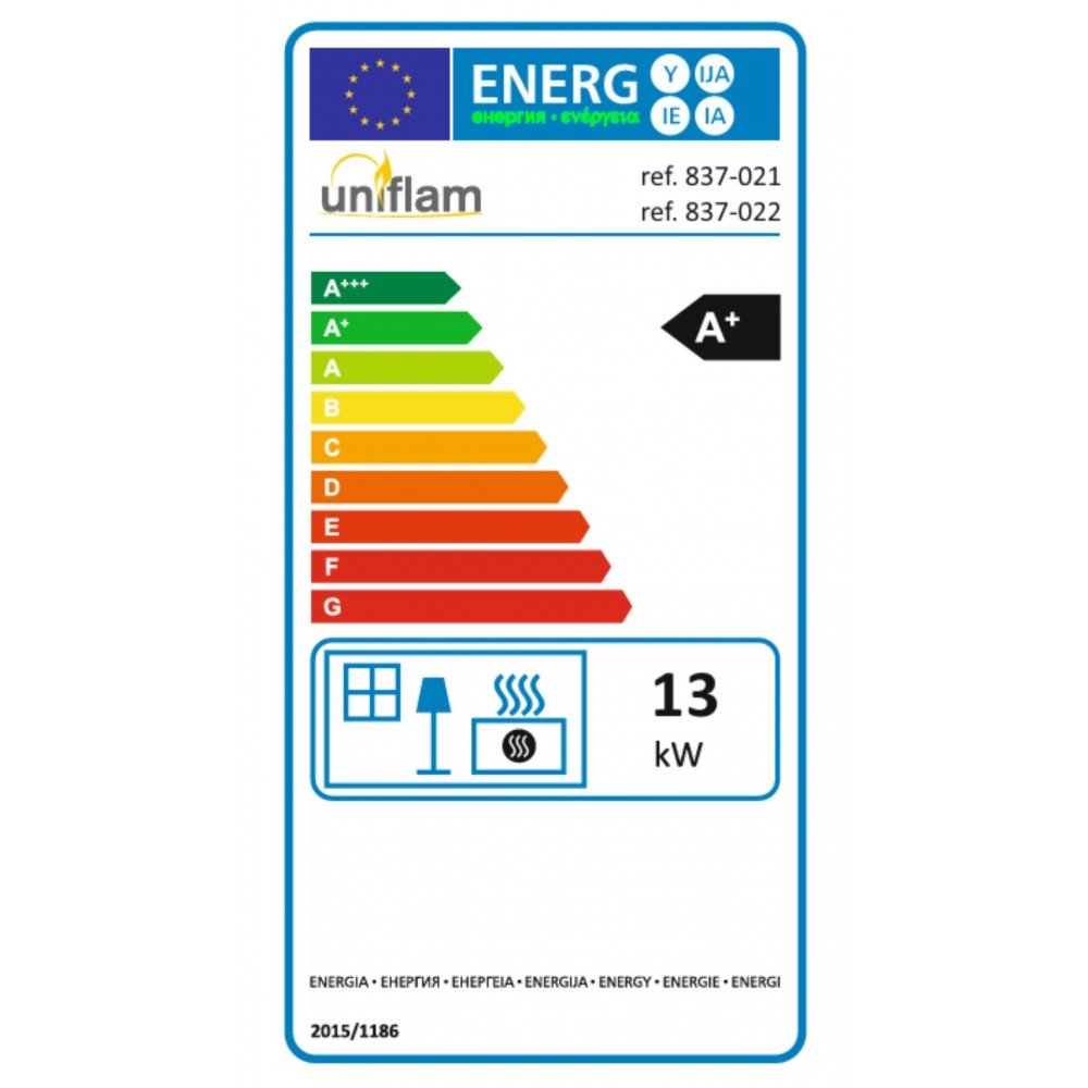 Wood Burning Fireplace UNIFLAM 860 DURO with air ducts and air supply, 13kW | Wood Burning Fireplace Inserts | Wood Burning Fireplaces |
