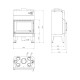 Wood Burning Fireplace UNIFLAM 860 DURO with air ducts and air supply, 13kW | Wood Burning Fireplace Inserts | Wood Burning Fireplaces |