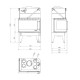 Wood Burning Fireplace UNIFLAM 860 DURO with air ducts and air supply, left side, 14.1kW | Wood Burning Fireplace Inserts | Wood Burning Fireplaces |