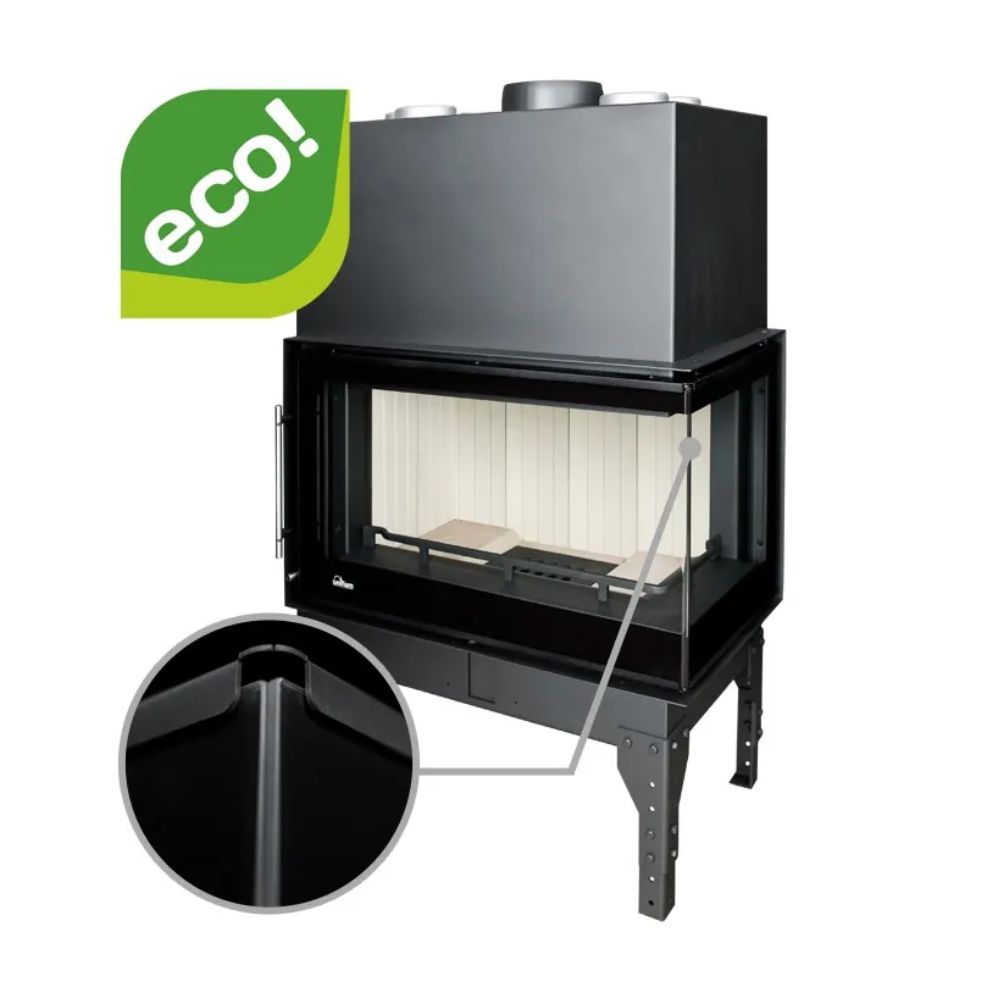 Wood Burning Fireplace UNIFLAM 860 EVO PBS with air ducts and air supply, right side, 15kW | Wood Burning Fireplace Inserts | Wood Burning Fireplaces |