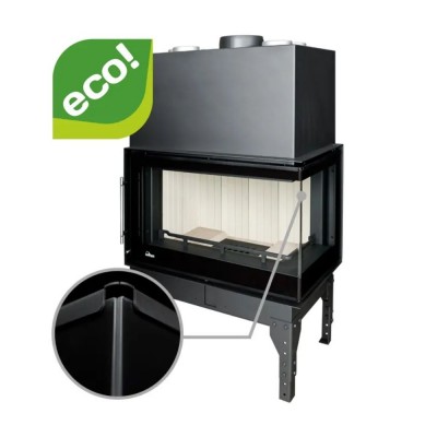 Wood Burning Fireplace UNIFLAM 860 EVO PBS with air ducts and air supply, right side, 15kW - Wood Burning Fireplaces