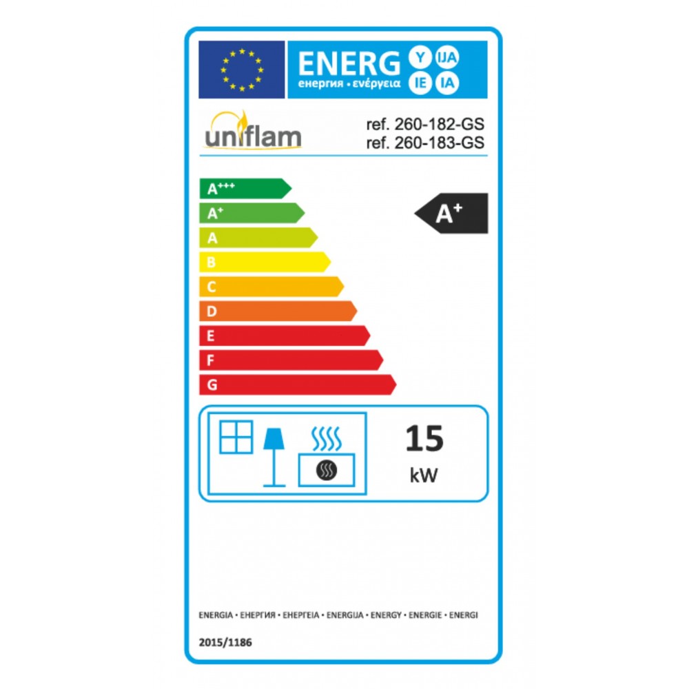 Wood Burning Fireplace UNIFLAM 860 EVO PBS with air ducts and air supply, right side, 15kW | Wood Burning Fireplace Inserts | Wood Burning Fireplaces |