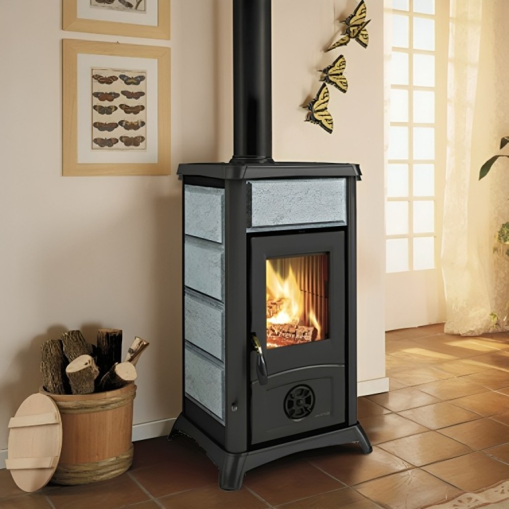 Italian wood burning stove La Nordica Gemma Stone, 6kW |  |  |