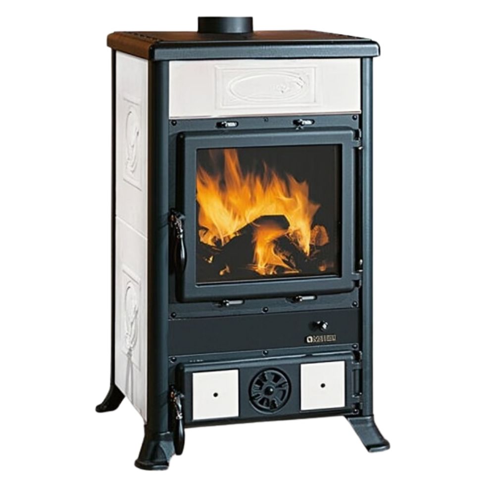 Italian wood burning stove La Nordica Rossella R1 white, 8.8kW |  |  |