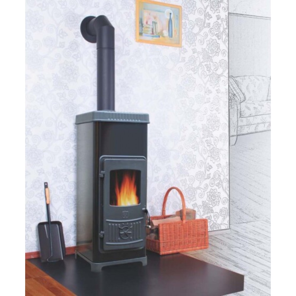 Wood burning stove Plamen Dora 10N black, 7.2kW, Log | Cast Iron Wood Burning Stoves | Wood Burning Stoves |