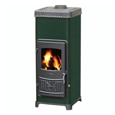 Wood burning stove Plamen Dora 10N green, 7.2kW, Log - Wood Burning Stoves