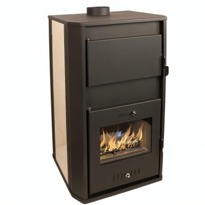 Wood burning stove with back boiler Balkan Energy Bellarosa, 29.16 - 34.10kW - Multi Fuel Stoves With Back Boiler