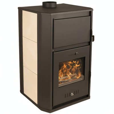Wood burning stove with back boiler Balkan Energy Viviana, 22.43 - 26.23kW - Multi Fuel Stoves With Back Boiler