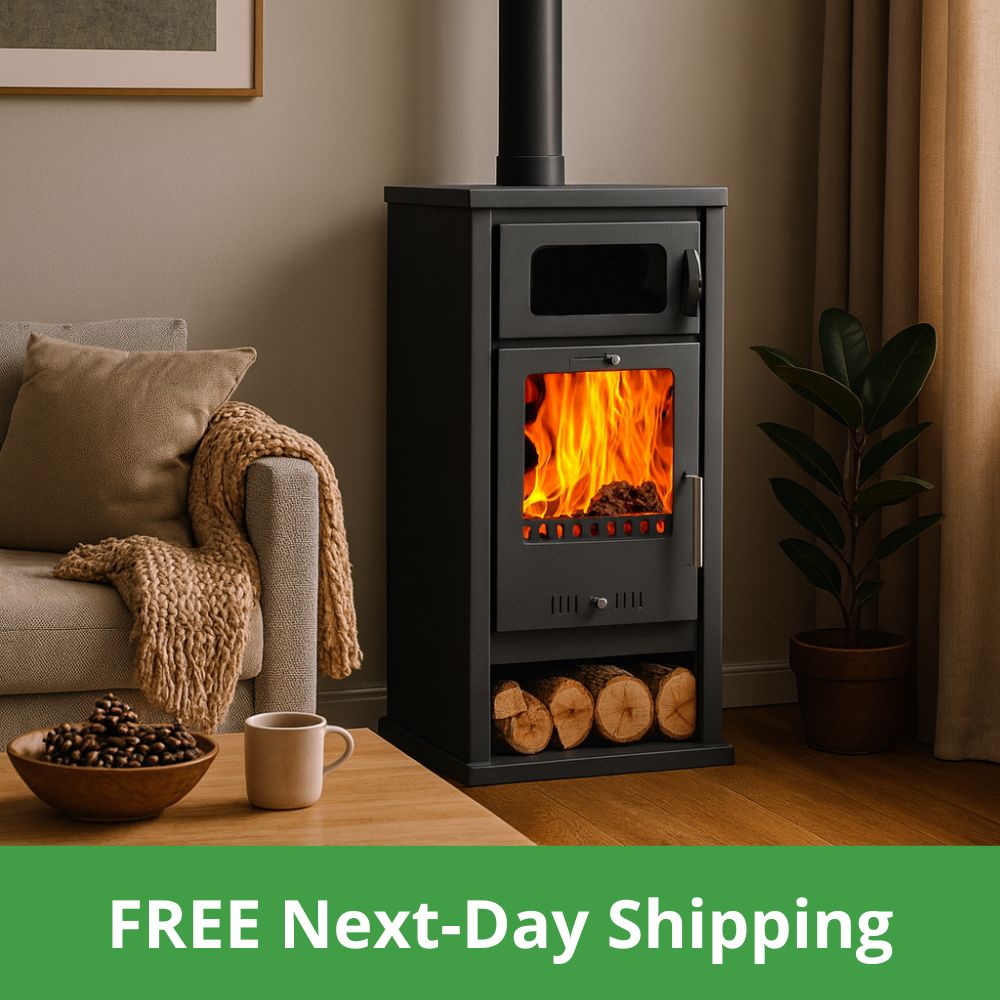 Wood burning stove with oven Balkan Energy Troy, 7.8kW | Wood Burning Stoves | Stoves |