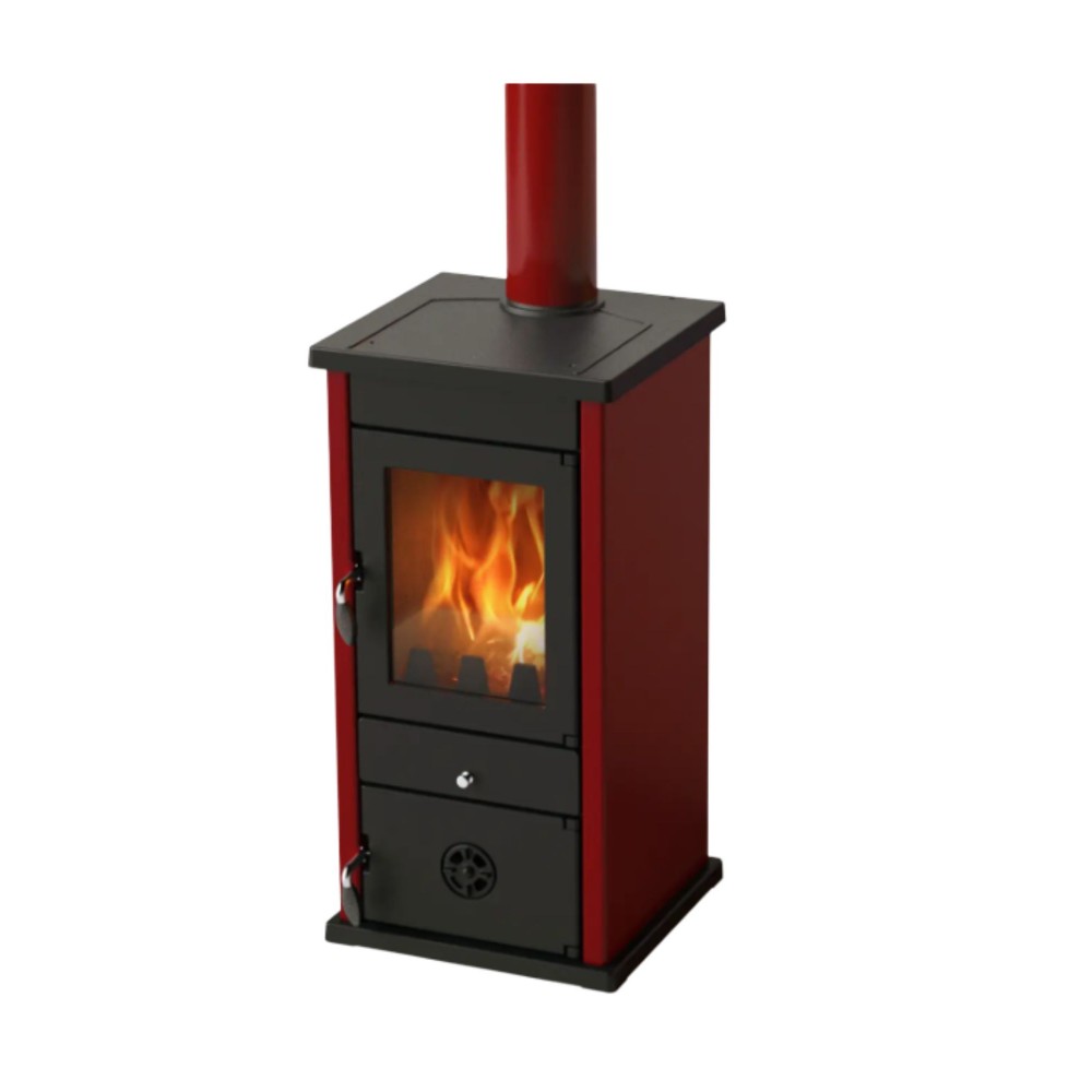 Wood burning stove MBS Vesta 10kW Red, Log | Wood Burning Stoves | Stoves |