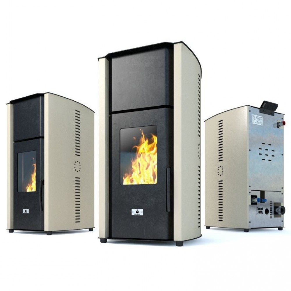 Pellet boiler stove Eco Spar Auriga Ivory, 25kW | Pellet Stoves With Back Boiler | Pellet Stoves |