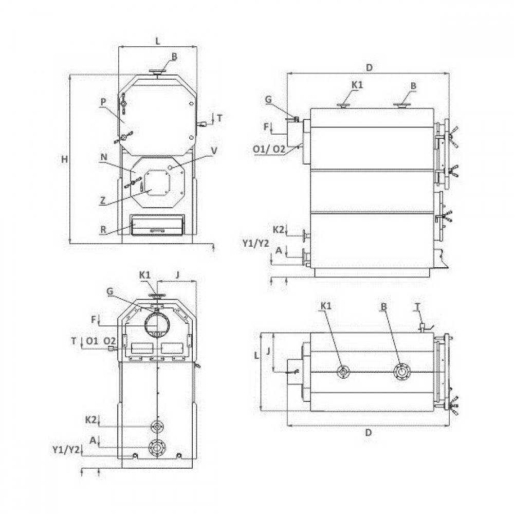 Wood stove furnace BURNiT WBS Magna 250, 250kW | Wood Stove Furnaces |  |