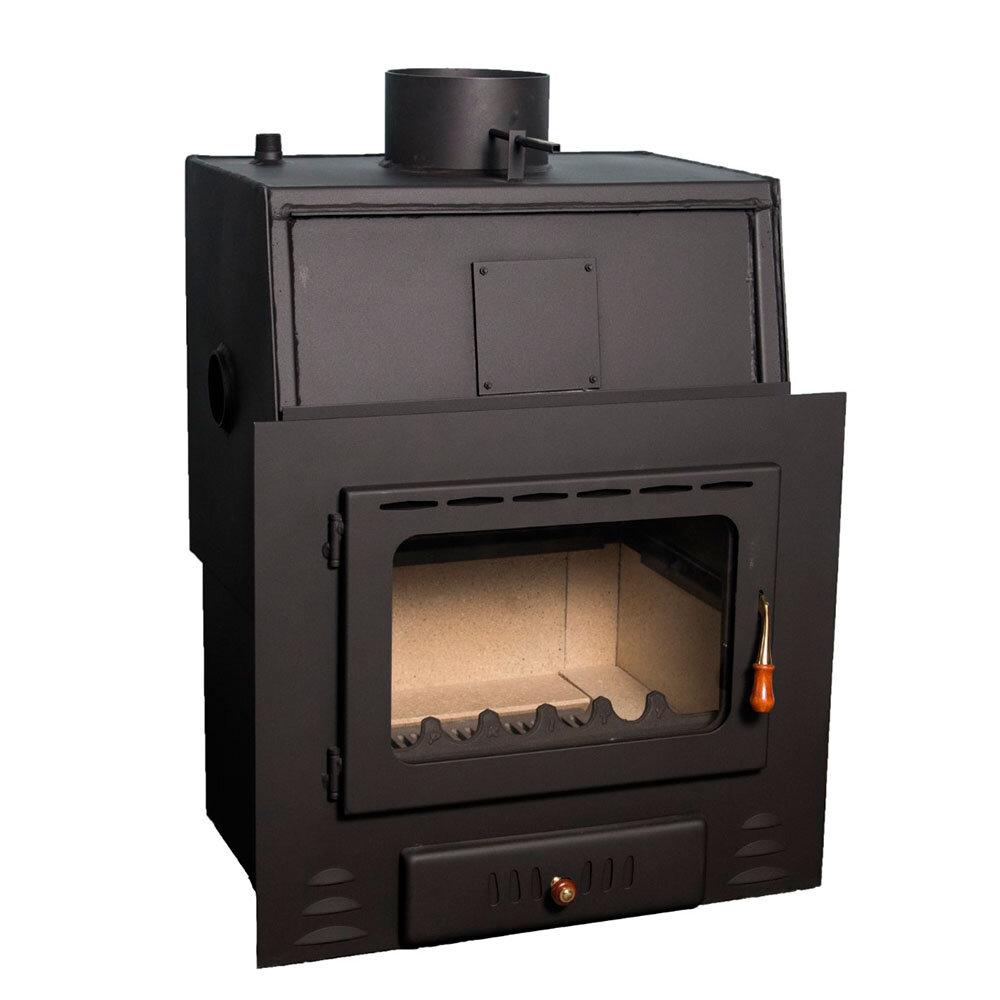 ᐉ Wood Burning Fireplace with Back Boiler Prity M W22, 27kw Top