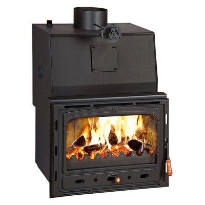 Wood Burning Fireplace with Back Boiler Prity C W28, 33.2kw - Fireplaces
