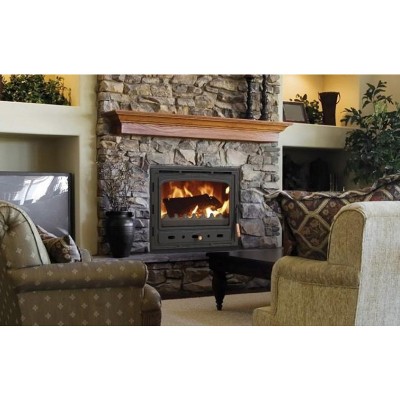 Wood Burning Fireplace with Back Boiler Prity C W35, 40kw - Fireplaces