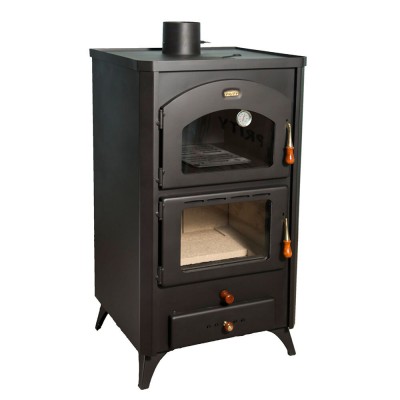 Wood burning stove with oven Prity FGR 14,2kW, Log - Wood