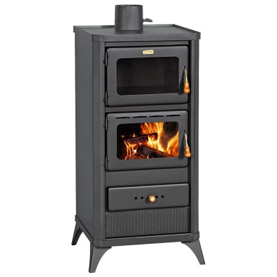 Wood burning stove with oven Prity FM E 12,1kW, Log - Stoves