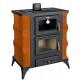 Wood burning stove with oven Prity FMS RK Hazelnut 12kW, Log | Wood Burning Stoves | Stoves |