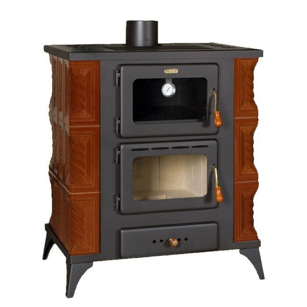 Wood burning stove with oven Prity FMS RK Brown, 12kW, Log | Wood Burning Stoves | Stoves |