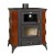 Wood burning stove with oven Prity FMS RK Brown, 12kW, Log