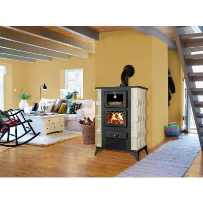 Wood burning stove with oven Prity FMS RK Brown, 12kW, Log - Product Comparison