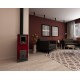 Wood burning stove with cast iron door Alfa Plam Vulkan S 4kW Red, Log | Cast Iron Wood Burning Stoves | Wood Burning Stoves |