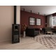 Wood burning stove with cast iron door Alfa Plam Vulkan S Anthracite 4kW, Log | Cast Iron Wood Burning Stoves | Wood Burning Stoves |