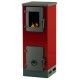 Wood burning stove with cast iron door Alfa Plam Vulkan S 4kW Red, Log | Cast Iron Wood Burning Stoves | Wood Burning Stoves |