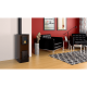 Wood burning stove with cast iron door Alfa Plam Vulkan S  Brown 4kW, Log | Cast Iron Wood Burning Stoves | Wood Burning Stoves |
