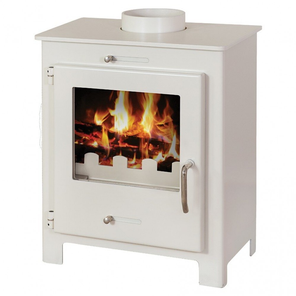 Wood burning stove Balkan Energy Nero Ivory 6kW, Log | Wood Burning Stoves | Stoves |