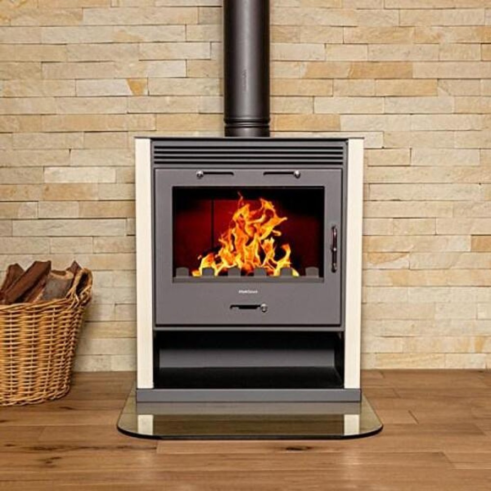 Multi Fuel Boiler Stove Victoria 05 Rubin BO, Ivory, 13kW | Multi Fuel Stoves With Back Boiler | Stoves |