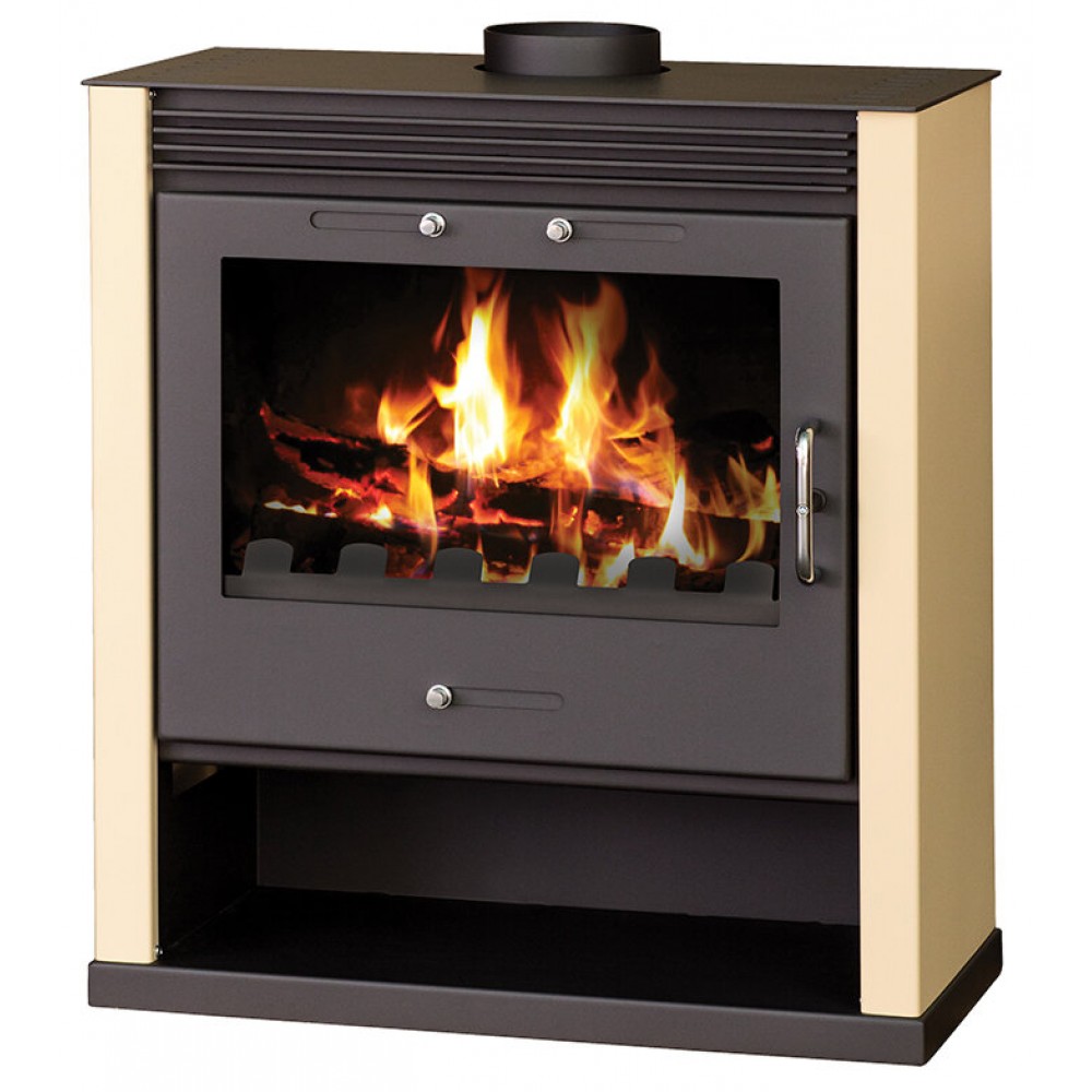 Multi Fuel Boiler Stove Victoria 05 Rubin BO, Ivory, 13kW | Multi Fuel Stoves With Back Boiler | Stoves |