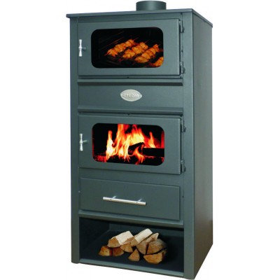 Wood burning stove with oven Zvezda MF, 7.6kW, Log - Stoves