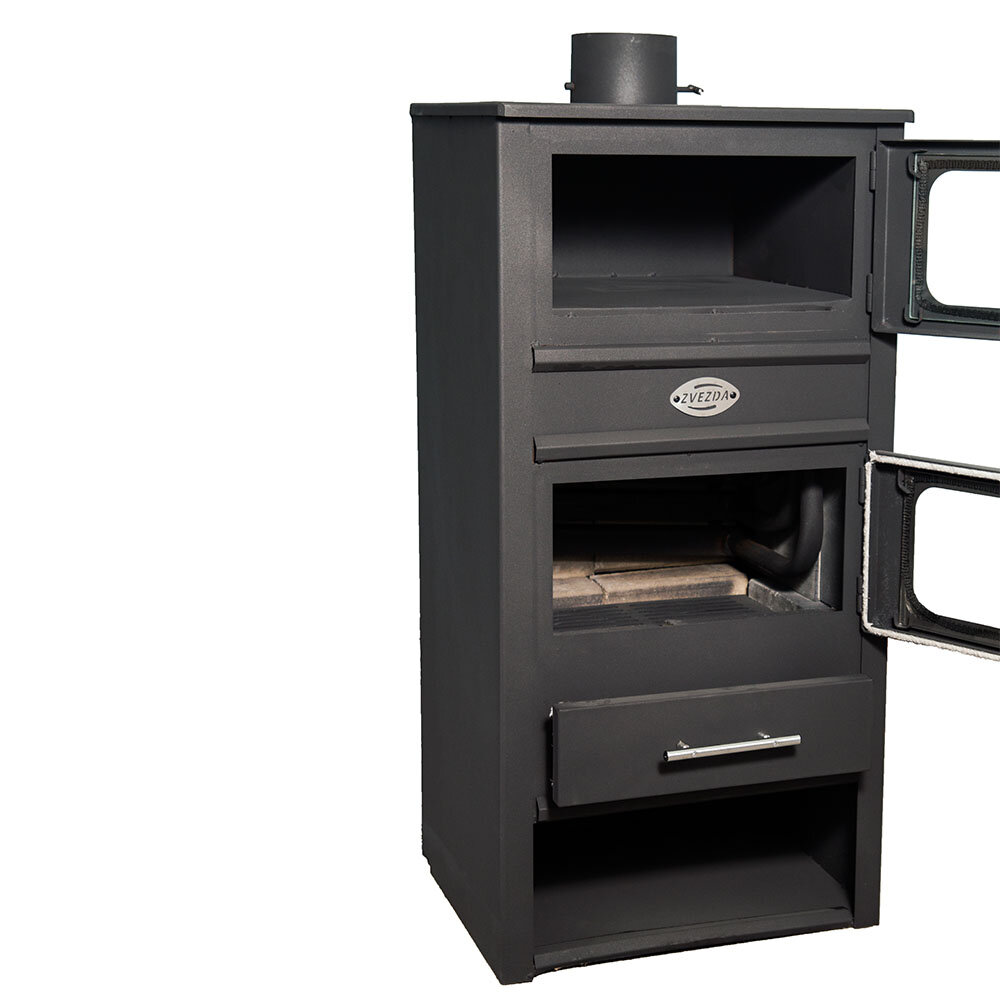 Wood burning boiler stove with oven Zvezda MF VR 9, 17.2kW | Multi Fuel Stoves With Back Boiler | Stoves |