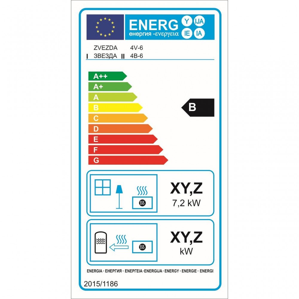 Wood burning stove Zvezda 4 V6 7kW, Log | Wood Burning Stoves | Stoves |