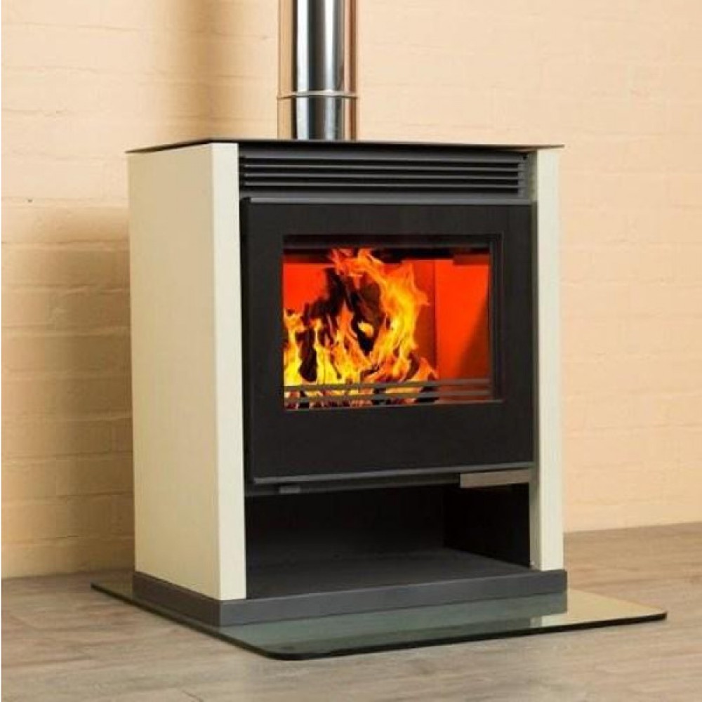 Wood Burning Stove Victoria 05 Rubin Lux, Ivory, 13kW, Log | Wood Burning Stoves | Stoves |