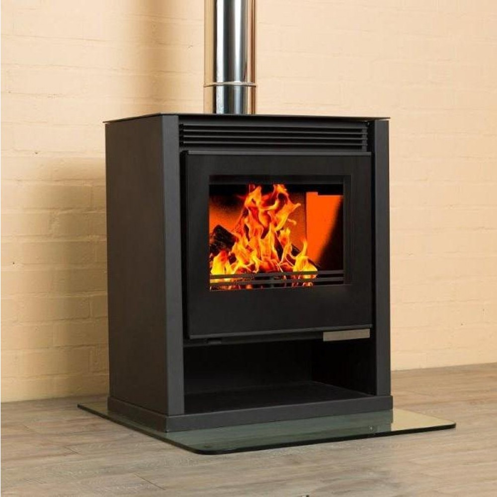 Wood Burning Stove Victoria 05 Rubin Lux, Black, 13kW, Log | Wood Burning Stoves | Stoves |
