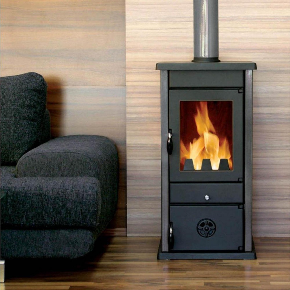 Multi Fuel Stove With Back Boiler MBS Thermo Vesta Black, 9kW | Multi Fuel Stoves With Back Boiler | Stoves |