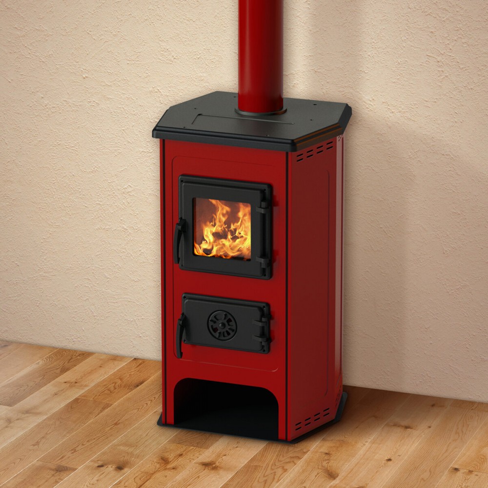Wood burning stove MBS Hit Red 11kW, Log | Wood Burning Stoves | Stoves |