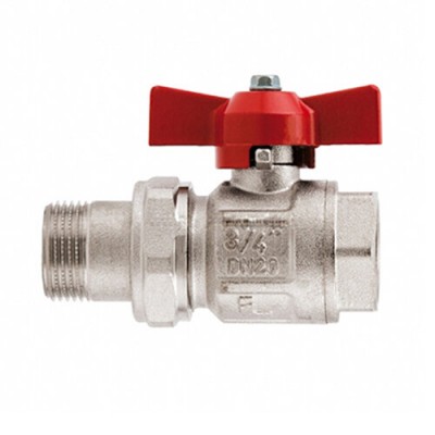 ITAP Ball valve with union, T handle, Size 1" - Plumbing