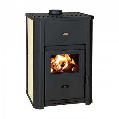 Multi Fuel Stove With Back Boiler Prity WD W24 D, 24.3kW - Wood