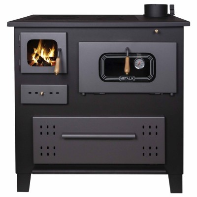 Wood cooker stove BALKAN ENERGY, model ELEGANT with glass, colored doors, movable iron panel, 8 kW - Product Comparison
