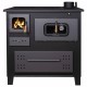 Wood cooker stove BALKAN ENERGY, model ELEGANT with glass, colored doors, movable iron panel, 8 kW | Wood Cooker Stoves |  |