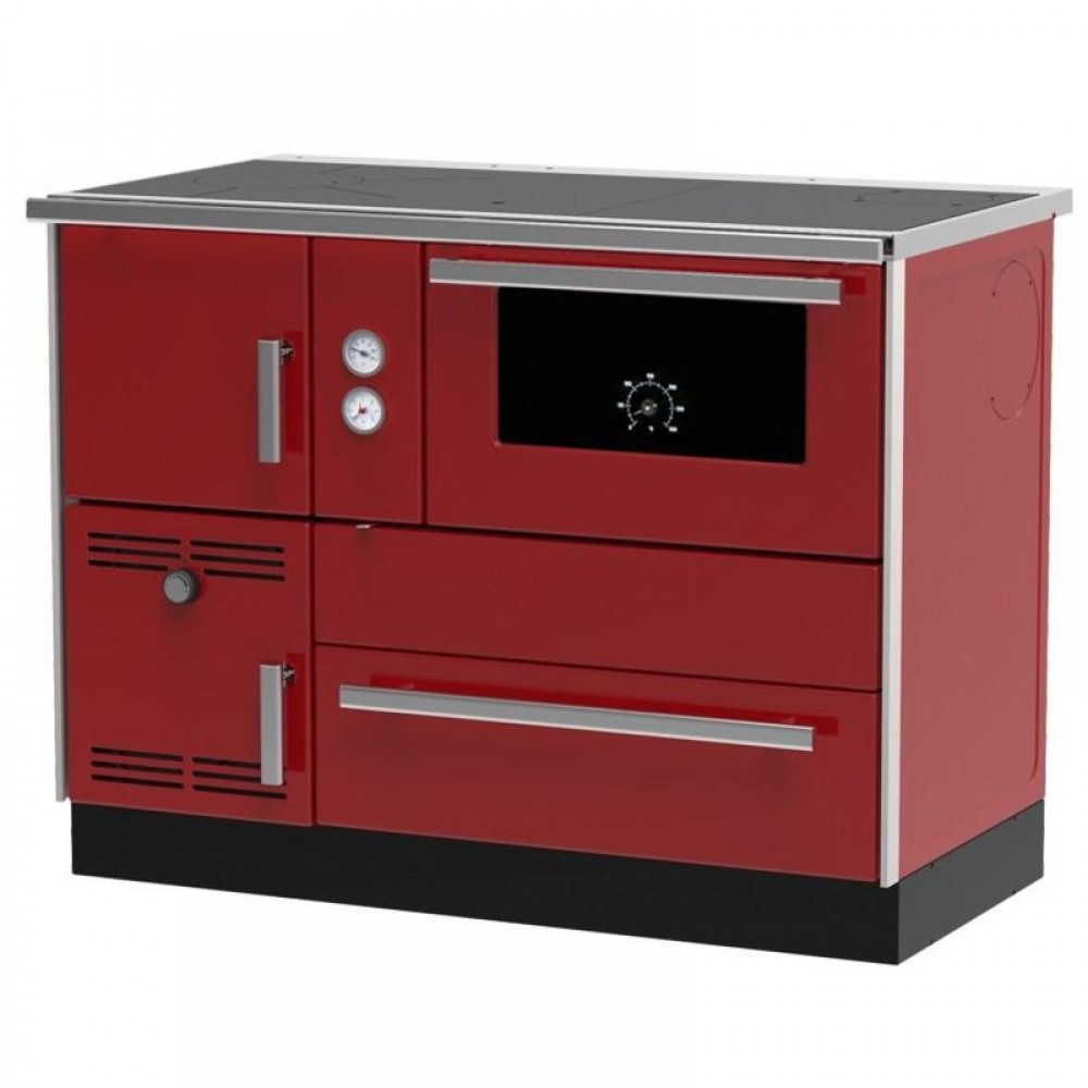 Wood burning cooker with back boiler Alfa Plam Alfa Term 35 Red-Right, 32kW | Cookers | Wood |