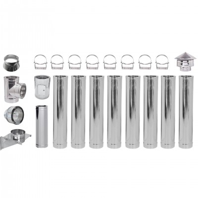 Chimney kit Stainless steel Insulated Ф200 (inner diameter), 9.7m - Special Offers