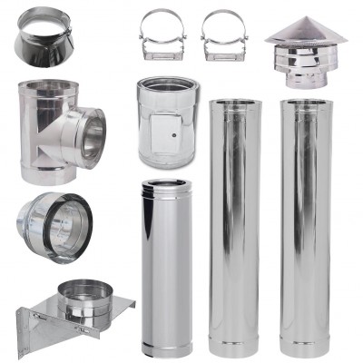 Chimney kit Stainless steel Insulated Ф200 (inner diameter), 3.7m-11.7m - Product Comparison