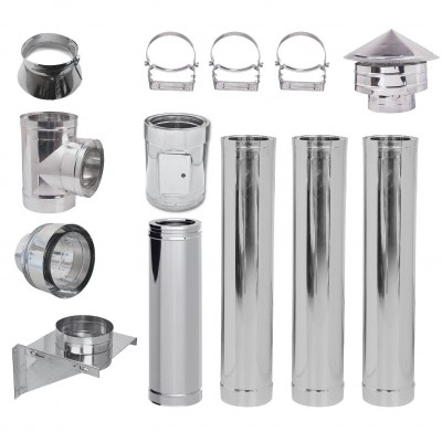 Chimney kit Stainless steel Insulated Ф250 (inner diameter), 4.7m - Special Offers